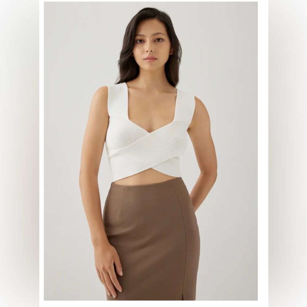 Knit reversible crop top